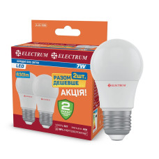Комплект ламп светодиодных Electrum стандартных LD-7 7W E27 4000K алюмопл. корп. 2шт. A-LD-1886