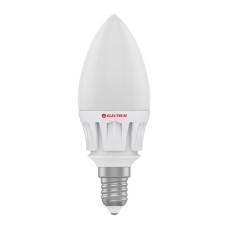 Лампа светодиодная Electrum свеча LC-14 7W E14 2700K алюм. корп. A-LC-0479