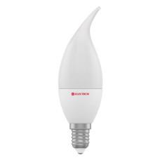 Лампа светодиодная Electrum свеча на ветру LC-4 4W E14 3000K алюмопл. корп. A-LC-0358