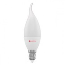 Лампа светодиодная Electrum свеча на ветру LC-32 6W E14 4000K алюмопл.  корп. A-LC-1373