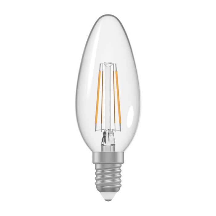Лампа світлодіодна Electrum свічка ретро LC-32 / 4F 5W E14 3000K прозорий корп. A-LC-1387