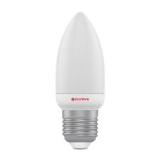 Лампа светодиодная Electrum свеча LC-4 4W E27 4000K алюмопластиковый корп. A-LC-0300