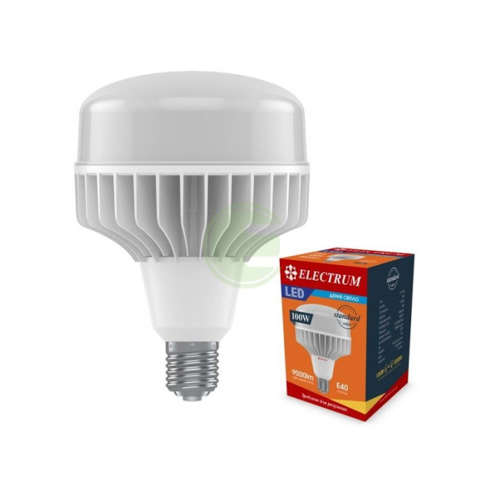 Лампа світлодіодна промислова Electrum LP-100F 100W E40 6500K алюмопластіковий корп. A-LP-1982