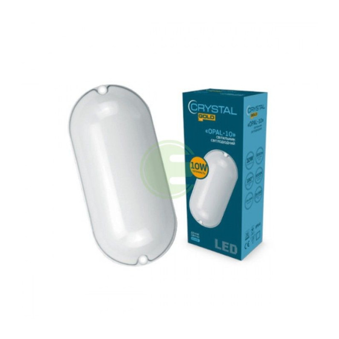 Світильник світлодіодний CRYSTAL GOLD 10W IP 54 OPAL