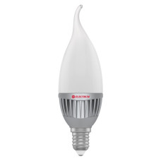 Лампа светодиодная Electrum свеча на ветру LC-14 5W E14 4000K алюм. корп. A-LC-1760