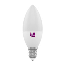 Лампа светодиодная ELM свеча PA10L 5W E14 4000K алюмопластиковый корп. 18-0069