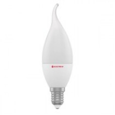 Лампа светодиодная Electrum свеча на ветру LC-12 6W E14 3000K алюмопл. корп. A-LC-0956
