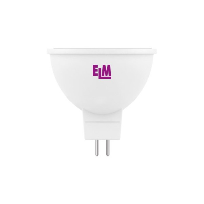 Лампа світлодіодна ELM MR-16 PA10L 3,5W GU5,3 3000K алюмопл. корп. 18-0064