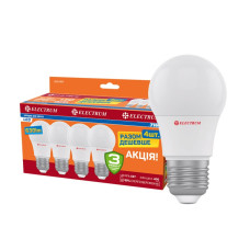 Комплект ламп светодиодных Electrum стандартных LD-7 7W E27 4000K алюмопл. корп. 4шт. A-LD-1851