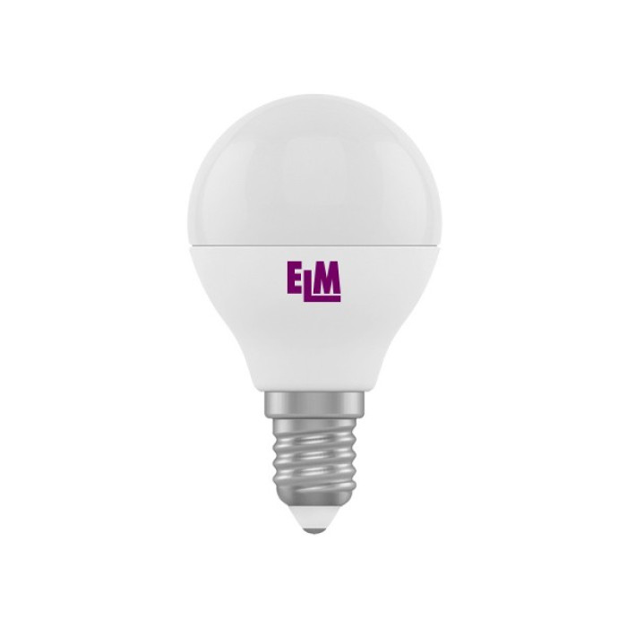 Лампа светодиодная ELM шар PA11 4W E14 4000K алюмопласт. корп. 18-0016