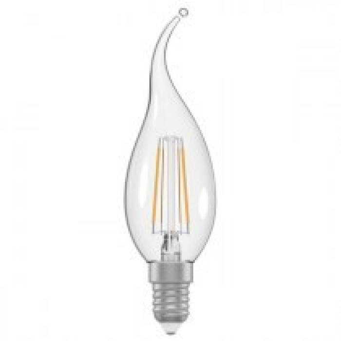 Лампа світлодіодна Electrum свічка на вітрі ретро LC-32 / 4F 5W E14 4000K прозорий корп. A-LC-1390