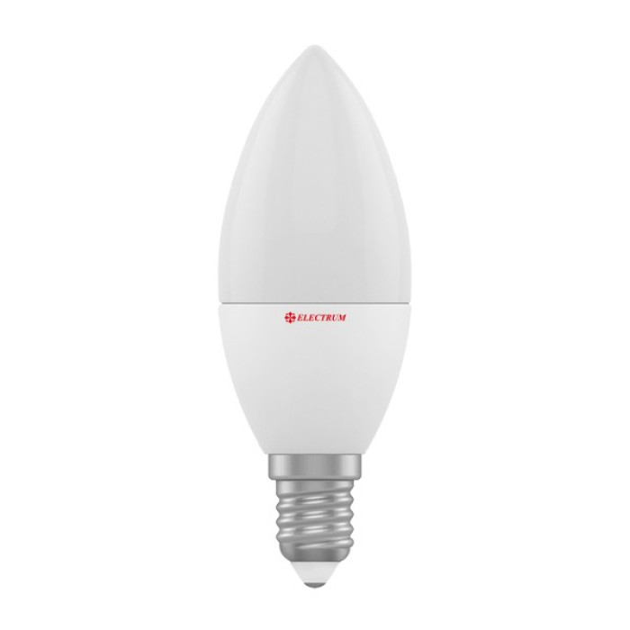 Лампа світлодіодна Electrum свічка LC-4 4W E14 3000K алюмопластіковий корп. A-LC-0286