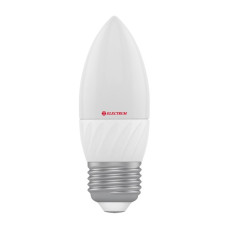 Лампа светодиодная Electrum свеча LC-12 7W E27 2700K алюмопластиковый корп. A-LC-0429