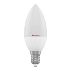 Лампа светодиодная Electrum свеча LC-12 7W E14 4000K алюмопластиковый корп. A-LC-0432