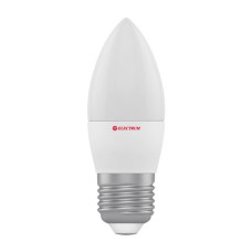 Лампа светодиодная Electrum свеча LC-9 6W E27 4000K алюмопластиковый корп. A-LC-1837