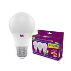 Комплект ламп светодиодных стандартных B60 PA10S 10W E27 4000K 175-250V алюмопл. корп. 3шт. 18-0183