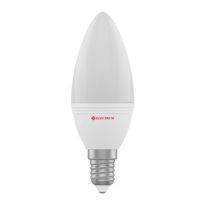 Лампа світлодіодна Electrum свічка LC-32 7W E14 4000K алюмопластіковий корп.A-LC-1859