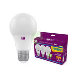 Комплект ламп світлодіодних стандартних B60 PA10S 8W E27 4000K 175-250V алюмопл. корп. 3 шт. 18-0187
