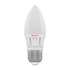 Лампа светодиодная Electrum свеча LC-14 7W E27 4000K алюм. корп. A-LC-0484