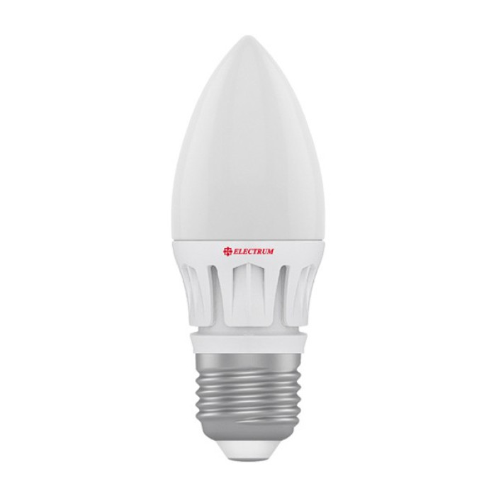 Лампа світлодіодна Electrum свічка LC-14 7W E27 4000K алюм. корп. A-LC-0484