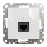 Комп'ютерна розетка RJ45 кат. 6 неекр. UTP Білий Sedna Design