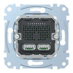 Розетка Merten System M USB А+А 21А антрацит