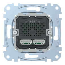 Розетка Merten System M USB А+А 21А антрацит