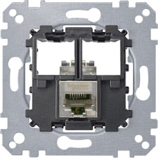 Механизм Merten одинарной компьютерной розетки RJ45 категория 6A STP
