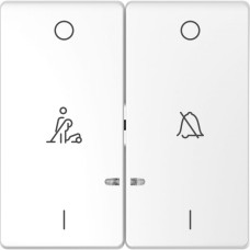 Клавиша Merten D-Life 2-я с подсветкой и маркировкой белый лотос