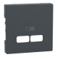 Накладка Merten System M для двойной розетки USB 21А антрацит