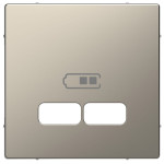 Лицьова панель Merten D-Life для розетки USB нікель