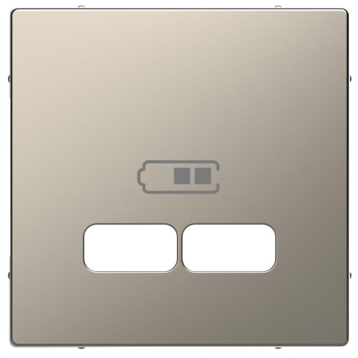 Лицьова панель Merten D-Life для розетки USB нікель