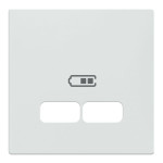 Merten System M для подвійної розетки USB 21А активно-білий