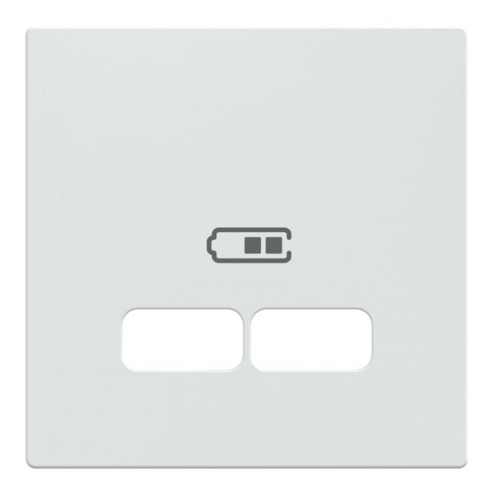 Merten System M для подвійної розетки USB 21А активно-білий