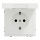 Розетка Merten System M Schuko IP44 з відкидною кришкою матовий білий