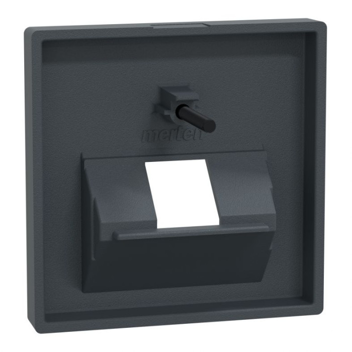 Лицьова панель Merten для механізму одинарної розетки RJ45 антрацит матовий