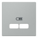 Накладка Merten System M для подвійної розетки USB 21А алюміній