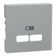 Накладка Merten System M для подвійної розетки USB 21А алюміній