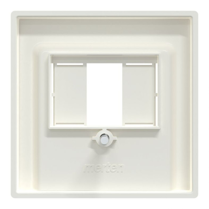 Лицьова панель Merten для TAE/Audio/USB/HDMI розетки полярно-білий глянцева поверхня