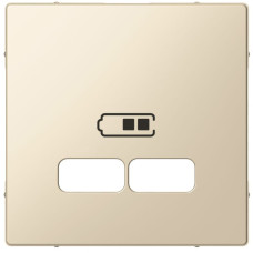 Накладка Merten System M для подвійної розетки USB 21А бежевий