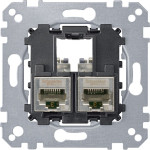 Механизм Merten двойной компьютерной розетки RJ45 категория 5E STP