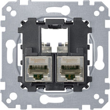 Механизм Merten двойной компьютерной розетки RJ45 категория 5E STP