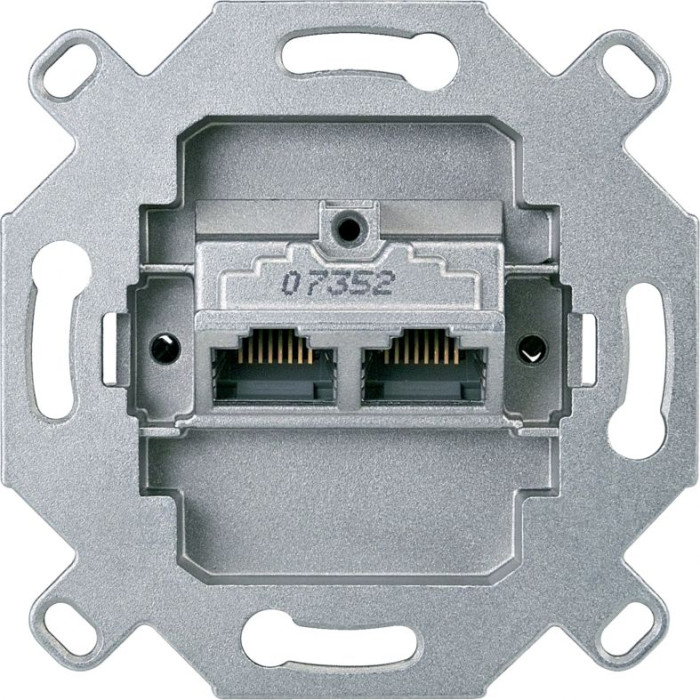Механізм Merten подвійний розетки RJ45 UAE 8/8 категорія 6