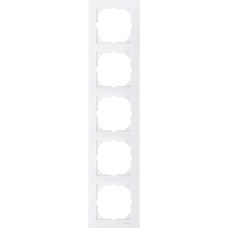 Рамка Merten M-Pure 5-постовая полярно-белый