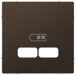 Лицевая панель Merten D-Life для USB-розетки мокко