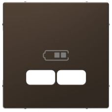 Лицевая панель Merten D-Life для USB-розетки мокко