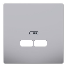 Лицевая панель Merten D-Life для USB-розетки нержавеющая сталь