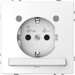 Розетка Merten 16а з з/к і led модулем білий лотос