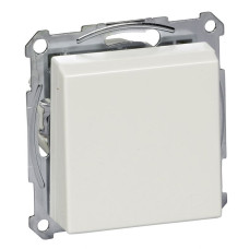 Розетка с заземлением и крышкой IP20 полярно-белый System M