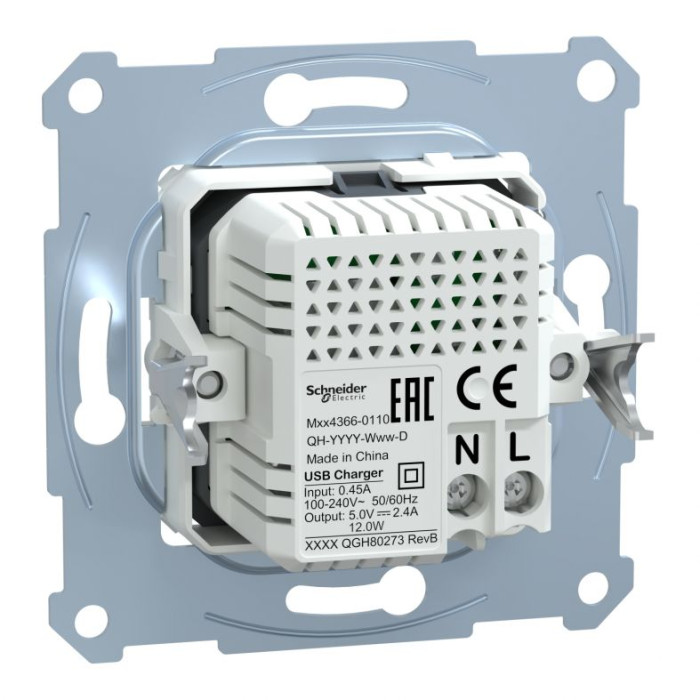 Розетка Merten System M USB А+C 24А
